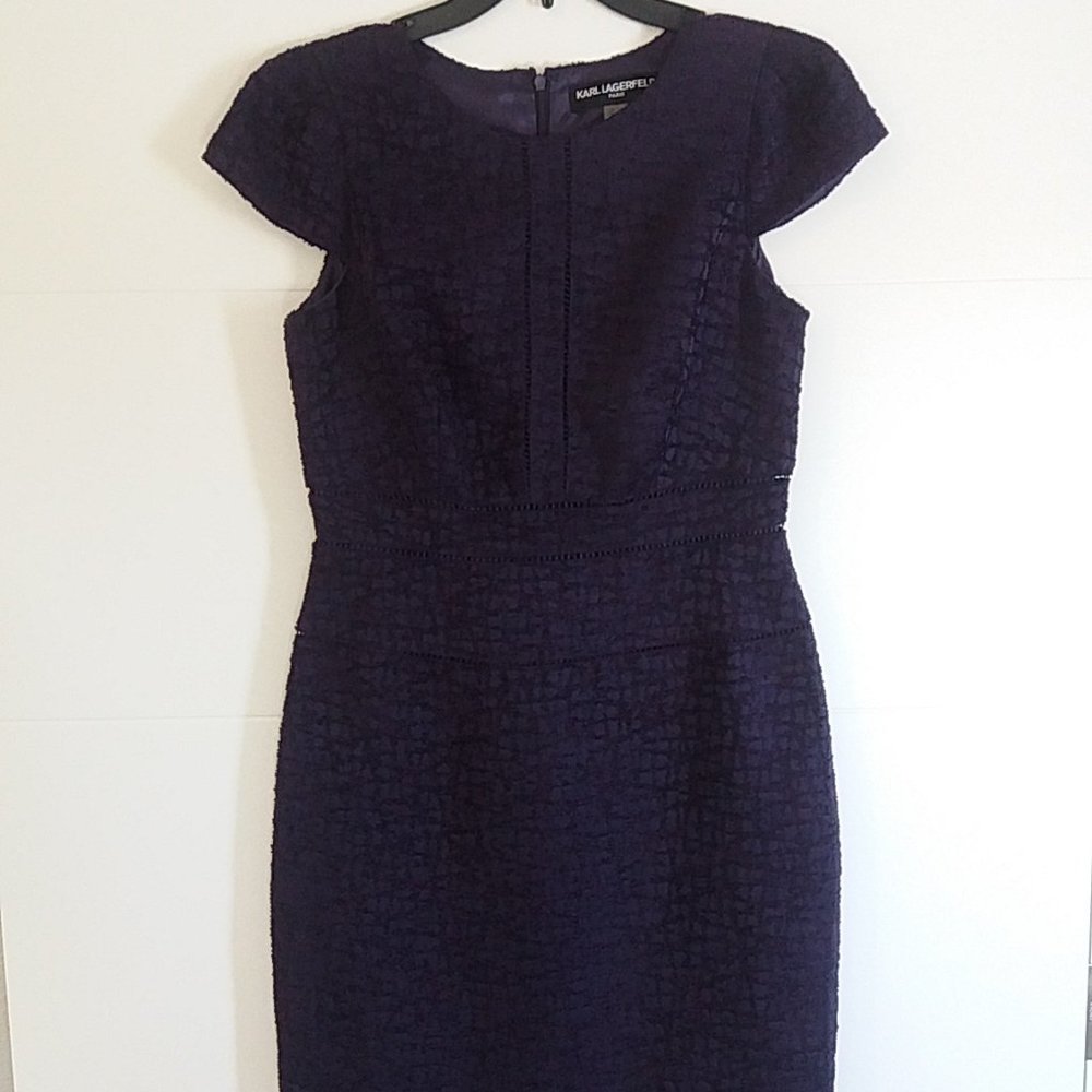 Women's Karl Lagerfeld Paris Lined Dress - Size 6 - Color Plum